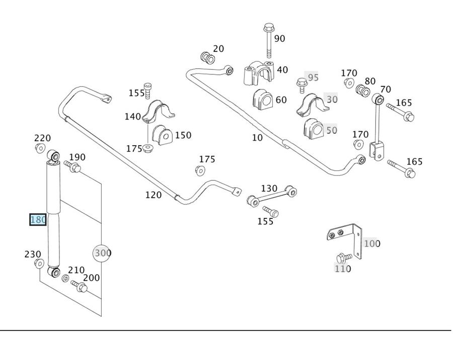 A9063261400_A Original Mercedes W906 V Vito Viano Shock Breaker Belakang A9063261400 - Image 1