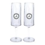 Original Mercedes Classic Champagne Glass Superglas Set Gelas Champagne Wine by Koziol - Gambar 3
