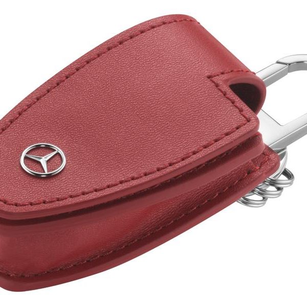Original Mercedes Leather Key Case Fob Gen 5 Sarung Kunci Mobil Red