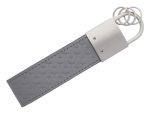 Original Mercedes Benz Star Leather Key Ring Keyring Grey Silver Gantungan Kunci Kulit Asli S Class Motif Bintang B66959377 - Image 3