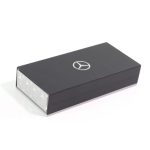 Original Mercedes Benz Star Leather Key Ring Keyring Grey Silver Gantungan Kunci Kulit Asli S Class Motif Bintang B66959377 - Image 4