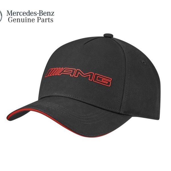 Original Mercedes Benz Flexfit Topi Baseball Cap AMG Collection Black Red B66959622
