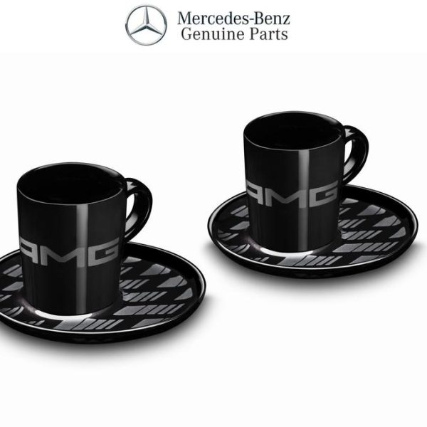 Original Mercedes AMG Espresso Cup Set Mug Cangkir Kopi Set 2 Pcs GERMANY B66959716
