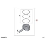 Original BMW E46 E90 Crankshaft Piston + Ring N46 Engine 11257562452 - Image 3