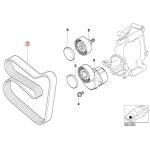 Original BMW E36 E46 M43 V Belt Ribbed Fan Belt 6PK1733 11281437369 - Image 5