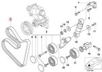Original BMW E53 X5 4.6is M62 Ribbed V Fan Belt PK7X1623 - Image 4