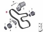 Original BMW F30 F32 F10 F25 X3 F15 X5 F16 X6 N55 Ribbed V Belt Tali Kipas Fan Belt Alternator 8PK 1390 11287628661 - Image 5