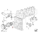 Original BMW E46 318i M43 Pompa Air Coolant Water Pump 11510393338 - Image 5