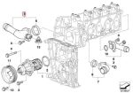 Original BMW E36 E46 Z3 Mesin M43 Thermostat Housing - Gambar 5