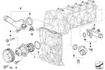 BMW E46 318i M43 Tabung Pipa Konektor Coolant Mesin Water Flange - Gambar 5