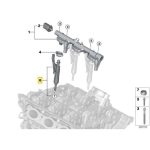 Original BMW High Pressure Rail Injector B38 B48 B58 Engine - Gambar 5