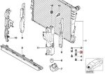 Original BMW E46 E83 E85 Adjusting Screw Baut Tutup Bawah Radiator - Gambar 6