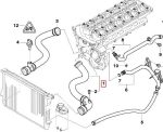 Original BMW Upper Radiator Hose - Selang Radiator Atas E46 M52 M54 - Gambar 6