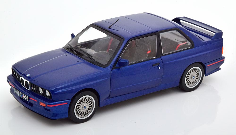 1801509_A 1:18 Solido BMW E30 M3 Coupe 1990 Blue Diecast Miniatur - Image 1