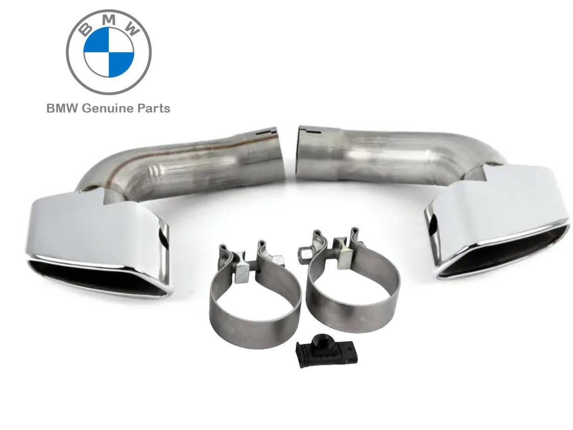 18302287154_A Original BMW F15 X5 M Performance Chrome Exhaust Tips End Pipe Trapezoidal Ujung Knalpot Mesin N55 18302287154 - Image 1