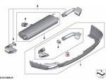 Original BMW F15 X5 M Performance Chrome Exhaust Tips End Pipe Trapezoidal Ujung Knalpot Mesin N55 18302287154 - Image 6
