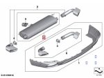 Original BMW F15 X5 F16 X6 M Performance Silencer Exhaust System Muffler Knalpot Mesin N55 18302344205 - Image 3