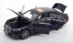 1:18 Norev Mercedes W223 S Class 2021 Dark Blue Miniatur Diecast - Image 4