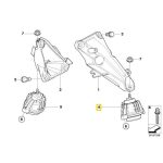 Original BMW E84 E90 E89 Z4 Engine mounting , Mesin N46 N20 - KANAN - Gambar 5