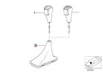 BMW E46 Trim Kulit Gigi Perseneling Transmisi Steptronic Shift Knob - Gambar 6