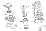 Original BMW E34 1990+ Cover Tutup Shock Roda Depan 31331133729 - Image 5