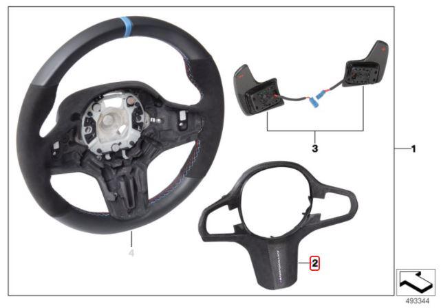 32302459669_A Ori BMW G30 G31 M Performance Steering Wheel Leather Carbon Trim Stir - Image 1