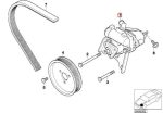BMW E46 323i 323Ci Pre-LCI Pompa Power Steering Pump 32416760036 - Gambar 5