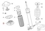 Original BMW E53 X5 Guide Support Mounting Shock Roda Belakang - Image 4