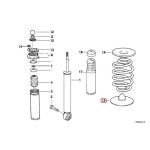 Original BMW E30 E36 Z3 Rear Lower Spring Pad Karet Tatakan Per Bawah - Gambar 4