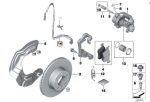 Original BMW E90 E92 E93 Sensor Brake pads Kampas Rem Depan - Gambar 4