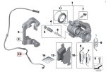 ORI BMW 320d 320i 328i 330i F30 Sensor Brake pads Kampas Rem Depan - Gambar 4