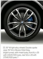 Original BMW G01 X3 G02 X4 M Wheel 787M Orbit Grey Velg Mobil 8JX20