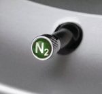 Original BMW N2 Nitrogen Valve Stem Cap Tutup Pentil Silver 4pcs