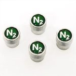 Original BMW N2 Nitrogen Valve Stem Cap Tutup Pentil Silver 4pcs - Image 3