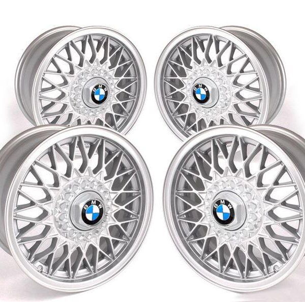 4x BMW E30 BBS Classic Style 5 Wheel Velg Mobil 7Jx15 ET24 4x100