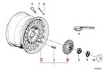 4x BMW E30 BBS Classic Style 5 Wheel Velg Mobil 7Jx15 ET24 4x100 - Image 5