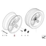 Original BMW E60 Double Spoke Wheel Velg 19" Style 125 36116761998 - Image 3