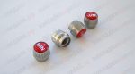 Original MINI Word Logo Red Valve Stem Cap Tutup Pentil Mobil 4pcs - Gambar 4