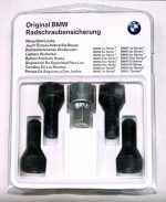 Original BMW Wheel Bolt Lock Set Baut Roda + Kunci Adapter M14x1.25