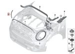 MINI F55 F56 F57 Engine Hood Gasket Seal Karet Sisi Kap Mesin Depan