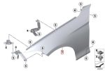 Original BMW F82 F83 M4 Front Fender Panel Body Depan KIRI 41358066917 - Image 6