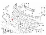 Original BMW E36 M Tech Impact strip Lis Moulding Bemper Nomor Plat Depan Tengah - Image 3