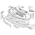 Original BMW E36 M Tech Grill Panggangan Sate Bemper Depan 51112233870 - Image 4