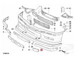 Original BMW E36 LCI M3 Impact Strip Lis Bemper M Tech Depan - KIRI 51112265637 - Image 6