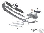 Original BMW G05 X5 X-Line Gril Air Intake Grill Bemper Fog Light KIRI - Gambar 6