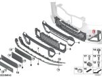 Original BMW U11 X1 ICE iX1 BEV M Sport Gril Air Intake Grill Bemper Depan KANAN 51115A5AEF6 - Image 4