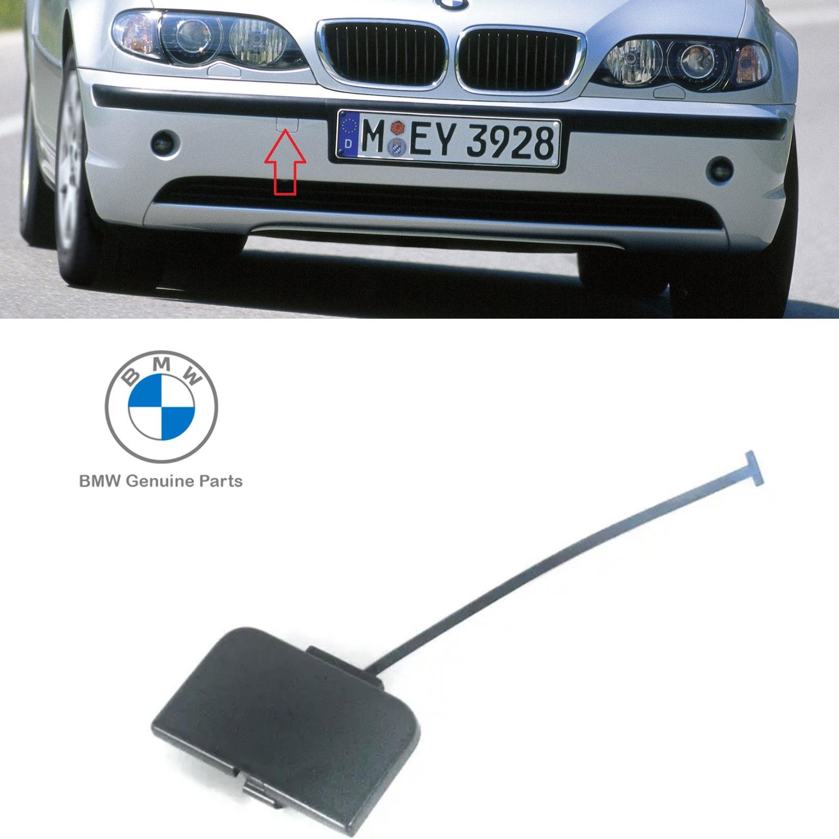 51117044125_A Original BMW E46 LCI Facelift Tow Eye Hook Cover Penutup Mata Derek Bemper Depan 51117044125 - Image 1