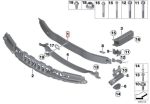 BMW F30 F32 Guide Mount Bracket Bemper Depan Atas 51117255393 - Image 5