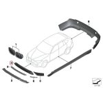 Original BMW E84 X1 LCI Gril Air Intake Grill Bemper Depan 51117303753 - Image 4