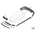 Original BMW E84 X1 LCI Ornamental Bar Gril Bemper Depan 51117303759 - Image 5